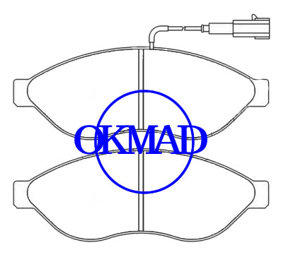 CITROEN JUMPER FIAT DUCATO PEUGEOT BOXER Box Bus Platform/Chassis Brake pad FMSI:8689-D1489 OEM:4253.55 FVR1923 FVR1924 GDB1681 WVA:24468 24469, F1489